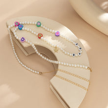 Load image into Gallery viewer, Beach Imitation Pearl Beaded Star-shaped Body Chain Creative Heart-shaped Soft Pottery Color Letter Waist Chain Women Jewelry
