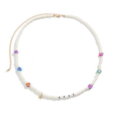 Load image into Gallery viewer, Beach Imitation Pearl Beaded Star-shaped Body Chain Creative Heart-shaped Soft Pottery Color Letter Waist Chain Women Jewelry
