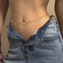 Load image into Gallery viewer, Sexy Summer Beach Creative Colorful Rice Beads Tassel Single Layer Waist Chain Sweet Cool Geometric Star Chain Body Chain
