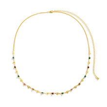 Load image into Gallery viewer, Creative Mixed Color Stitching Peach Heart Body Chain Simple Hollow Drop Oil Single-layer Waist Chain Female Body Jewelry
