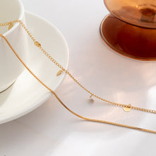 Load image into Gallery viewer, Fashionable Sweet Cool Alloy Double Layer Thin Chain Waist Chain Versatile Tassel Chain Sequin Female Women Sexy Body Chain
