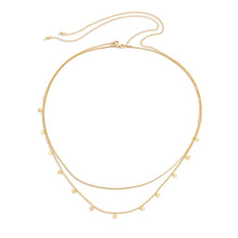 Load image into Gallery viewer, Fashionable Sweet Cool Alloy Double Layer Thin Chain Waist Chain Versatile Tassel Chain Sequin Female Women Sexy Body Chain
