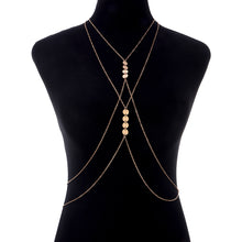 Load image into Gallery viewer, Fashion Simple Round Sequin Pendant Body Chain Female Nightclub Party Beach Sexy Alloy Chain Chest Chain Women Female Jewelry

