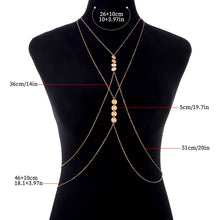 Load image into Gallery viewer, Fashion Simple Round Sequin Pendant Body Chain Female Nightclub Party Beach Sexy Alloy Chain Chest Chain Women Female Jewelry
