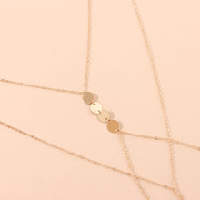 Load image into Gallery viewer, Fashion Simple Round Sequin Pendant Body Chain Female Nightclub Party Beach Sexy Alloy Chain Chest Chain Women Female Jewelry
