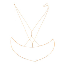 Load image into Gallery viewer, Fashion Simple Round Beaded Body Chain Female Nightclub Beach Sexy Alloy Chain Chest Chain Women Female Party Jewelry
