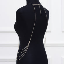 Load image into Gallery viewer, Fashion Exaggerated Multilayered Tassel Imitation Pearl Body Chain Women Female Alloy Chest Chain Party Accessories
