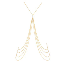 Load image into Gallery viewer, Fashion Exaggerated Multilayered Tassel Imitation Pearl Body Chain Women Female Alloy Chest Chain Party Accessories
