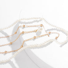 Load image into Gallery viewer, Stretch Hollow Faceplate Body Chain Creative Beach Imitation Pearl Ball Fringe Thigh Chain Women Party Elegant Jewelry
