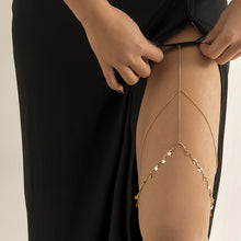 Load image into Gallery viewer, Sexy Beach Imitation Pearl Body Chain Simple Stretch Star Rhinestone Tassel Thigh Chain Women Female Jewelry Accessories
