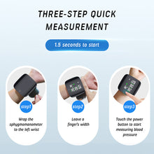 Load image into Gallery viewer, Voice Electronic Wrist Full Screen Touchable Electronic Turgoscope Lithium Battery Sphygmomanometer Portable Blood Pressure Health Care
