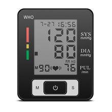 Load image into Gallery viewer, English Voice Electronic Sphygmomanometer Home Wrist Blood Pressure Household Heart Rate Measurement Blood Pressure Health Care
