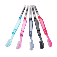 Load image into Gallery viewer, Dual-purpose Stainless Steel/Plastic Eyelash Comb Makeup Creative Portable Eyebrow Brush Eyelash Brush Women Female Makeup Tool

