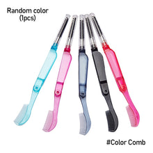 Load image into Gallery viewer, Dual-purpose Stainless Steel/Plastic Eyelash Comb Makeup Creative Portable Eyebrow Brush Eyelash Brush Women Female Makeup Tool
