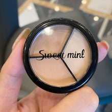 Load image into Gallery viewer, Round Tri-color Concealer Cover Up Spot Acne Marks Dark Circles Tear Ditch Repair Foundation Cream Does Not Take Off Makeup
