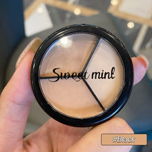 Load image into Gallery viewer, Round Tri-color Concealer Cover Up Spot Acne Marks Dark Circles Tear Ditch Repair Foundation Cream Does Not Take Off Makeup
