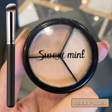 Load image into Gallery viewer, Round Tri-color Concealer Cover Up Spot Acne Marks Dark Circles Tear Ditch Repair Foundation Cream Does Not Take Off Makeup

