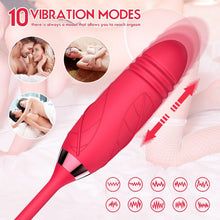 Load image into Gallery viewer, Double-ended Stick Sucking Vibrating Balls Female Masturbation Sex Toys Female Silicone Soft Clit Sucker Vagina Sucking Vibrator
