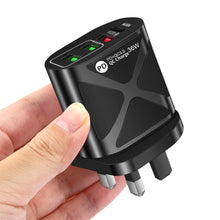 Load image into Gallery viewer, 36W PD+QC3.0 2.4A Mobile Phone Charger European American Fast Charging 3USB with PD Charging Adapter
