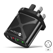 Load image into Gallery viewer, 36W PD+QC3.0 2.4A Mobile Phone Charger European American Fast Charging 3USB with PD Charging Adapter
