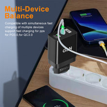 Load image into Gallery viewer, 65W Gallium Nitride Charger GaN Charger QC PD 3.0 USB Type C Fast Wall Charger For Laptop iPhone redmi Xiaomi Quick Charge

