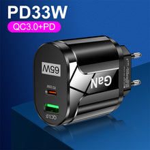 Load image into Gallery viewer, GaN USB C Charger Quick Charge Universal QC3.0 PD USB-C Type C Fast Charging For iPhone 13 Pro Max Macbook Adapter
