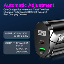 Load image into Gallery viewer, GaN USB C Charger Quick Charge Universal QC3.0 PD USB-C Type C Fast Charging For iPhone 13 Pro Max Macbook Adapter
