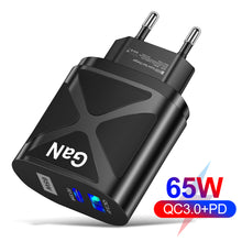Load image into Gallery viewer, GaN Fast Charge Adapter For MacBook QC 3.0 PD3.0 USB Type C PD Quick Charger For iPhone 13 11 iPad Huawei Xiaomi Samsung
