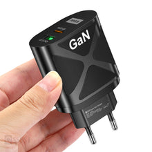 Load image into Gallery viewer, GaN Fast Charge Adapter For MacBook QC 3.0 PD3.0 USB Type C PD Quick Charger For iPhone 13 11 iPad Huawei Xiaomi Samsung
