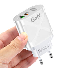 Load image into Gallery viewer, GaN Fast Charge Adapter For MacBook QC 3.0 PD3.0 USB Type C PD Quick Charger For iPhone 13 11 iPad Huawei Xiaomi Samsung

