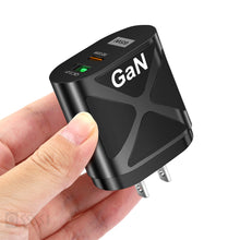 Load image into Gallery viewer, GaN Fast Charge Adapter For MacBook QC 3.0 PD3.0 USB Type C PD Quick Charger For iPhone 13 11 iPad Huawei Xiaomi Samsung
