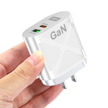 Load image into Gallery viewer, GaN Fast Charge Adapter For MacBook QC 3.0 PD3.0 USB Type C PD Quick Charger For iPhone 13 11 iPad Huawei Xiaomi Samsung
