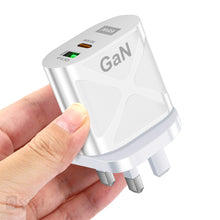 Load image into Gallery viewer, GaN Fast Charge Adapter For MacBook QC 3.0 PD3.0 USB Type C PD Quick Charger For iPhone 13 11 iPad Huawei Xiaomi Samsung

