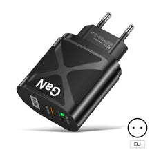Load image into Gallery viewer, GaN Fast Charge Adapter For MacBook QC 3.0 PD3.0 USB Type C PD Quick Charger For iPhone 13 11 iPad Huawei Xiaomi Samsung
