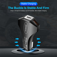 Load image into Gallery viewer, 3 Port Car Charger QC3.0 3.5A Fast Charger Cellphone Car Adapter forSamsung foriphone forHuawei forSONY forLG Universal
