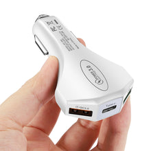 Load image into Gallery viewer, 3 Port Car Charger QC3.0 3.5A Fast Charger Cellphone Car Adapter forSamsung foriphone forHuawei forSONY forLG Universal
