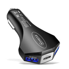 Load image into Gallery viewer, 3 Port Car Charger QC3.0 3.5A Fast Charger Cellphone Car Adapter forSamsung foriphone forHuawei forSONY forLG Universal
