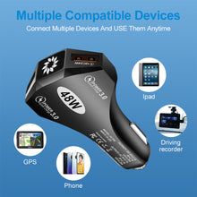Load image into Gallery viewer, Fast Charging Car Charger 48W Dual QC3.0 2 USB For Xiaomi Huawei Mobile Phone Quick Charging Car Charger Adapter
