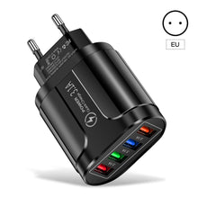 Load image into Gallery viewer, 3.1A 4usb Multi-Port Charger EU/US/UK Plug Mobile Phone Fast Charger Suitable For iPhone 13 12 11 X Pro Max Huawei P40 Xiaomi

