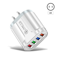 Load image into Gallery viewer, 3.1A 4usb Multi-Port Charger EU/US/UK Plug Mobile Phone Fast Charger Suitable For iPhone 13 12 11 X Pro Max Huawei P40 Xiaomi
