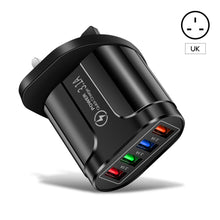 Load image into Gallery viewer, 3.1A 4usb Multi-Port Charger EU/US/UK Plug Mobile Phone Fast Charger Suitable For iPhone 13 12 11 X Pro Max Huawei P40 Xiaomi
