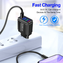 Load image into Gallery viewer, 3.1A Butterfly 4USB Charger For Mobile Phone Travel Charging Head For iPhone Samsung Xiaomi HUAWEI Android Power Adapter
