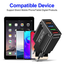 Load image into Gallery viewer, 3.1A Butterfly 4USB Charger For Mobile Phone Travel Charging Head For iPhone Samsung Xiaomi HUAWEI Android Power Adapter
