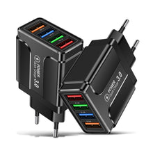 Load image into Gallery viewer, 3.1A Butterfly 4USB Charger For Mobile Phone Travel Charging Head For iPhone Samsung Xiaomi HUAWEI Android Power Adapter
