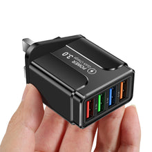 Load image into Gallery viewer, 3.1A Butterfly 4USB Charger For Mobile Phone Travel Charging Head For iPhone Samsung Xiaomi HUAWEI Android Power Adapter
