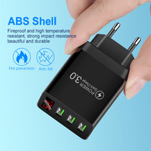 Load image into Gallery viewer, Quick Charge 3.0 3USB Digital Display Charger for IPhone Xiaomi Samsung Huawei 5V 3A Fast Charging Phone Charger
