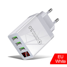 Load image into Gallery viewer, Quick Charge 3.0 3USB Digital Display Charger for IPhone Xiaomi Samsung Huawei 5V 3A Fast Charging Phone Charger
