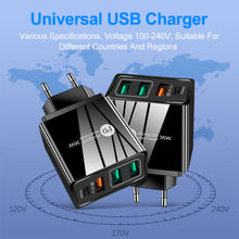 Load image into Gallery viewer, 36W USB Charger Quick Charge 3.0 Type C PD 20W Fast Charging Charger for iPhone 12 Samsung Xiaomi Mobile Phone Charger
