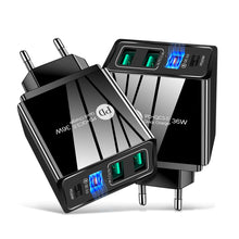 Load image into Gallery viewer, 36W USB Charger Quick Charge 3.0 Type C PD 20W Fast Charging Charger for iPhone 12 Samsung Xiaomi Mobile Phone Charger
