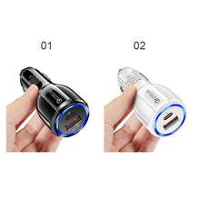 Load image into Gallery viewer, USB Car Charger 3A 100W Type C PD QC Fast Charging Phone Adapter For iPhone 13 12 11 Pro Max 8 Xiaomi Huawei Samsung S21 S20 S10
